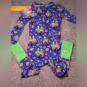 Posh peanut NWT Lisa frank convertible footie 9-12months